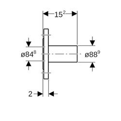 Geberit Mapress Edelstahl Flansch PN 10/16, mit Einschubende d 88,9mm, DN 80... GEBERIT-33750 4024723337508 (Abb. 1)