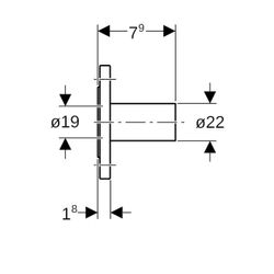 Geberit Mapress Edelstahl Flansch PN 10/16, mit Einschubende d 22mm, DN 20... GEBERIT-33744 4025410751065 (Abb. 1)