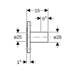 Geberit Mapress Edelstahl Flansch PN 10/16, mit Einschubende, Gas, d 28mm, DN 25... GEBERIT-34212 4024723342120 (Abb. 1)