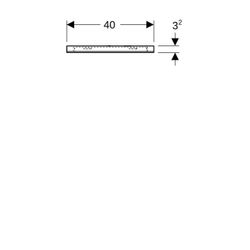Geberit Option Square Lichtspiegel Beleuchtung oben, Breite 40cm, Höhe 80cm, Alumini... GEBERIT-819240000 4022009327960 (Abb. 1)