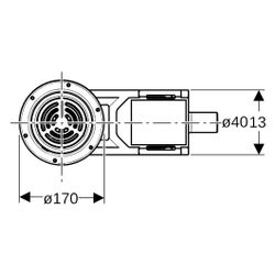 Geberit Duschbodenablauf für Bodenbeläge aus Vinyl, für Estrichhöhe am Einlauf 94-11... GEBERIT-154057001 4025410743411 (Abb. 1)