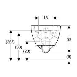Geberit Renova Wand-WC Tiefspüler, teilgeschlossene Form, Rimfree Tiefe 53cm, Weiß/K... GEBERIT-203070600 4022009348293 (Abb. 1)