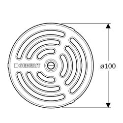 Geberit Rost verschraubbar, rund D 10cm... GEBERIT-154317001 4025410743299 (Abb. 1)