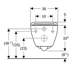 Geberit Acanto Set Wand-WC, mit WC-Sitzring, Tiefspüler TurboFlush, geschlossenes Ke... GEBERIT-502996001 4064746012204 (Abb. 1)