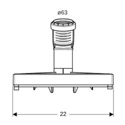 Geberit Reinigungszubehör für CleanLine Duschrinnen Außendurchmesser 63mm, Breite 20... GEBERIT-154343001 4064746015281 (Abb. 1)