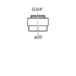 Geberit FlowFit Anschlussverschraubung für Eurokonus, für Systemrohre ML, PB d 20mm... GEBERIT-619056001 4064746013317 (Abb. 1)