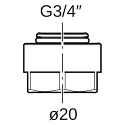 Geberit FlowFit Anschlussverschraubung für Eurokonus, für Systemrohre ML, PB D 20mm... GEBERIT-619056001 4064746013317 (Abb. 1)