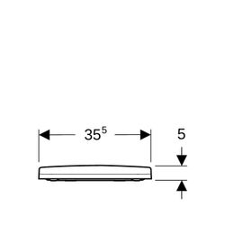 Geberit Acanto WC-Sitz ohne Absenkautomatik, ohne Quick-Release-Scharniere, Befestig... GEBERIT-500604012 4022009352641 (Abb. 1)