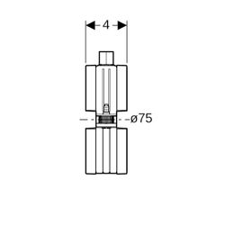 Geberit Rohrschelle gedämmt, mit Gewindemuffe M8, M10 di 75mm... GEBERIT-393399261 4025416474227 (Abb. 1)