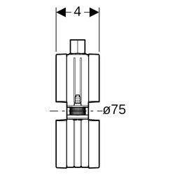 Geberit Rohrschelle, gedämmt, M8/M10, 75mm, Stahl, Zink, 393399261... GEBERIT-393399261 4025416474227 (Abb. 1)
