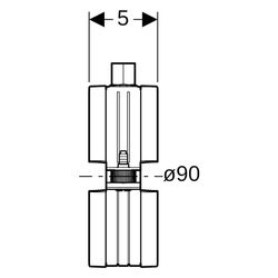 Geberit Rohrschelle, DN 90, M8/M10, Stahl, Galvanisch verzinkt, 393499261... GEBERIT-393499261 4025416474272 (Abb. 1)