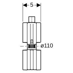 Geberit Rohrschelle, gedämmt, M8/M10, 110mm, Stahl, Galvanisch verzinkt... GEBERIT-393599261 4025416474296 (Abb. 1)