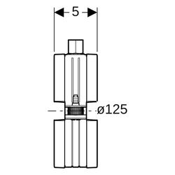 Geberit Rohrschelle gedämmt, mit Gewindemuffe M10/M12, Durchmesser 125mm... GEBERIT-393699261 4025416474302 (Abb. 1)