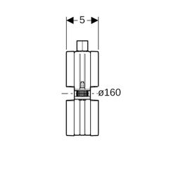 Geberit Rohrschelle gedämmt, mit Gewindemuffe M10/M12, Durchmesser 160mm... GEBERIT-393799261 4025416474319 (Abb. 1)