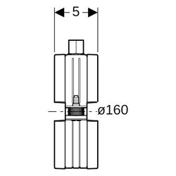 Geberit Rohrschelle gedämmt, mit Gewindemuffe M10/M12, Durchmesser 160mm... GEBERIT-393799261 4025416474319 (Abb. 1)