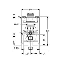 Geberit Duofix Element für Wand-WC 82cm, für Metall-, Holzständerwände, mit Omega Un... GEBERIT-111003002 4064746023897 (Abb. 1)