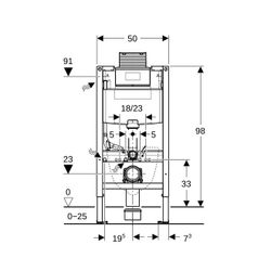 Geberit Duofix Element für Wand-WC 98cm, für Metall-, Holzständerwände, mit Omega Un... GEBERIT-111030002 4064746023880 (Abb. 1)
