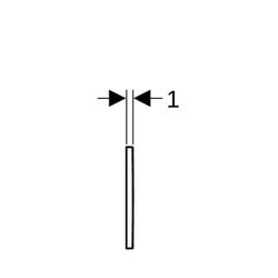 Geberit Abdeckplatte aus Edelstahl, für Urinalsteuerung gebürstet... GEBERIT-116069FW1 4025416530541 (Abb. 1)