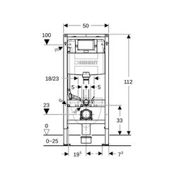 Geberit Duofix Element für Wand-WC 112cm, für Metall-, Holzständerwände, mit Omega U... GEBERIT-111060002 4064746023873 (Abb. 1)