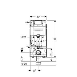 Geberit GIS Element für Wand-WC, 114cm, mit Omega UP-Spülkasten 12cm, 461160002... GEBERIT-461160002 4064746023842 (Abb. 1)