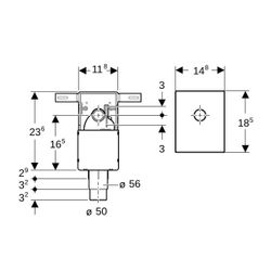 Geberit UP-Geruchsverschluss für Waschbecken, Wandeinbaukasten Fertigbauset Siebvent... GEBERIT-151122211 4025416586906 (Abb. 1)