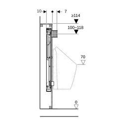 Geberit GIS Element für Urinal, 114cm, universell, für Sprühkopf... GEBERIT-461606001 4025416537564 (Abb. 1)