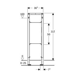 Geberit Duofix Elemement für Stütz-, Haltegriffe 112cm, barrierefrei, für Metall-, H... GEBERIT-111790002 4064746031182 (Abb. 1)