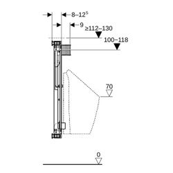 Geberit Kombifix Element für Urinal, 109-127cm, universell, für Sprühkopf... GEBERIT-457606001 4025416543596 (Abb. 1)