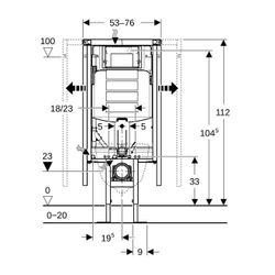 Geberit Duofix Element für Wand-WC 112cm mit Sigma Unterputzspülkasten 12cm, Ecklösu... GEBERIT-111390006 4064746029837 (Abb. 1)