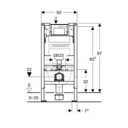 Geberit Duofix Element für Bambini Kinder-Wand-WC, 97cm, mit Sigma Unterputzspülkast... GEBERIT-111923006 4064746031519 (Abb. 1)