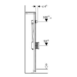 Geberit GIS Traverse für elektronische Wandarmatur mit UP-Funktionsbox... GEBERIT-461146001 4025416837633 (Abb. 1)