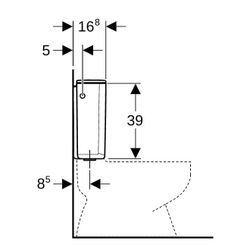 Geberit Aufputz 128 Aufputzspülkasten Spül-Stopp-Spülung, Wasseranschluss seitlich o... GEBERIT-128000115 4025416204978 (Abb. 1)