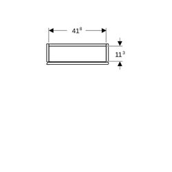 Geberit Hängeschrank quadratisch, mit einer Tür 45x46,7cm, Lava lackiert matt/Glas g... GEBERIT-502319JK2 4025410126832 (Abb. 1)
