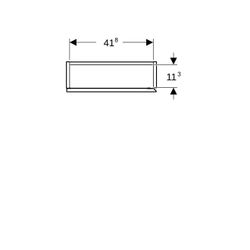 Geberit Hängeschrank rechteckig, mit einer Tür 45x70cm, Lava lackiert matt/Glas glän... GEBERIT-502318JK2 4025410133533 (Abb. 1)
