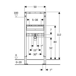 Geberit Duofix Montageelement für Waschtisch, 112cm, Stahl, beschichtet, 458404002... GEBERIT-458404002 4064746032899 (Abb. 1)