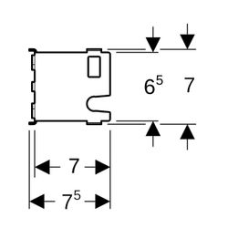Geberit GIS Montageplatte für Unterputz-Absperrventile, 248mm Höhe 7cm... GEBERIT-461147001 4025416641810 (Abb. 1)