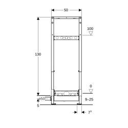 Geberit Duofix Element für Dusche, 130cm Metall-/Holzständerw., Wandablauf, Wandarma... GEBERIT-111587002 4064746030680 (Abb. 1)