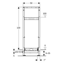 Geberit Duofix Element für Dusche, 130cm Metall-/Holzständerw., Wandablauf, Wandarma... GEBERIT-111587002 4064746030680 (Abb. 1)