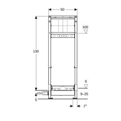 Geberit Duofix Element für Dusche, 130cm Metall-/Holzständerw., Wandablauf, Wandarma... GEBERIT-111580002 4064746030628 (Abb. 1)