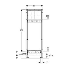 Geberit Duofix Element für Dusche, 130cm Metall-/Holzständerw., Wandablauf, Wandarma... GEBERIT-111581002 4064746030635 (Abb. 1)