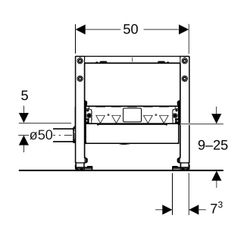 Geberit Duofix Element für Dusche, 50cm, für Metall-/Holzständerw., mit Wandablauf, ... GEBERIT-111591002 4064746030710 (Abb. 1)