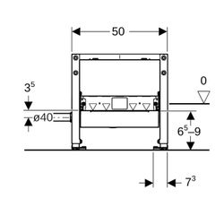 Geberit Duofix Element für Dusche, 50cm, mit CleanWall Wandablauf, für Estrichhöhe a... GEBERIT-111593002 4064746030734 (Abb. 1)