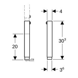Geberit Fußverlängerung Duofix, 20cm, Stahl, 111848002... GEBERIT-111848002 4064746031304 (Abb. 1)