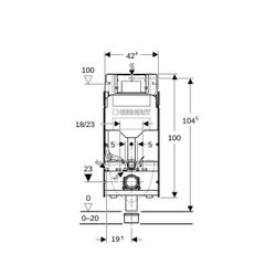 Geberit GIS Element für Wand-WC 114cm mit Sigma Unterputzspülkasten 12cm... GEBERIT-461311006 4064746032998 (Abb. 1)