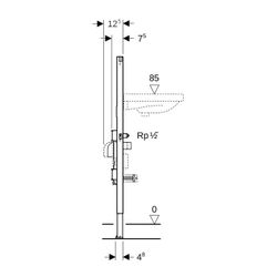 Geberit Duofix Element für Waschtisch 112cm Trockenbau, Standarmatur 2 Wasserzählers... GEBERIT-111473001 4025416635666 (Abb. 1)