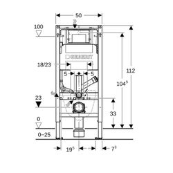 Geberit Duofix Element für Wand-WC 112cm, für Metall/Holzständerwände, Sigma UP-Spül... GEBERIT-111364006 4064746029745 (Abb. 1)