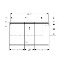 Geberit Option Spiegelschrank mit Beleuchtung drei Türen 120x70x15cm Korpus außen ve... GEBERIT-500207001 4025416353911 (Abb. 1)
