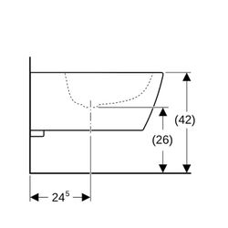 Geberit iCon Square Wandbidet geschlossene Form, Tiefe 54cm, Überlauf sichtbar, Weiß... GEBERIT-231910600 4022009329513 (Abb. 1)