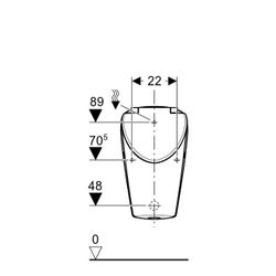 Geberit Renova S Urinal mit Deckel, Zulauf von hinten, Abgang nach hinten oder unten... GEBERIT-503110001 4064746028427 (Abb. 1)