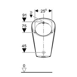 Geberit Renova M Urinal, Zulauf von hinten, Abgang nach hinten oder unten, Weiß, Ker... GEBERIT-503120008 4064746028601 (Abb. 1)